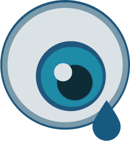Eyeball with tear illustration
